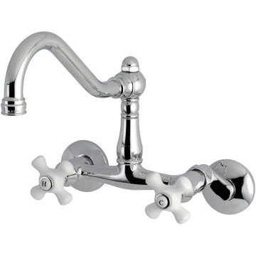 Kingston Brass KS3221PX Vintage Kitchen Faucet, 8-1/2 inch in Spout Reach, Polished Chrome