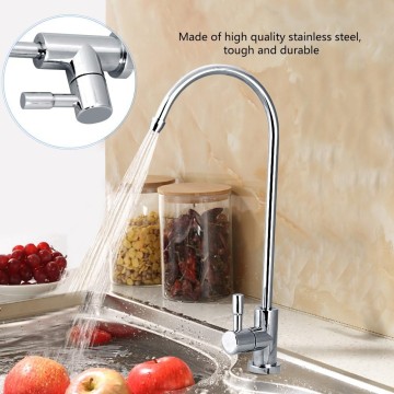 Kitchen Faucets, Kitchen Sink Faucets, Drinking Water Faucet, Water Filter Faucet Kitchen Faucet with Pull Down 360 Degree Rotation Design Goose Neck Faucet for Home Laundry Rv Bar