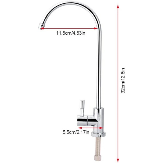 Kitchen Faucets, Kitchen Sink Faucets, Drinking Water Faucet, Water Filter Faucet Kitchen Faucet with Pull Down 360 Degree Rotation Design Goose Neck Faucet for Home Laundry Rv Bar