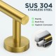 4 Piece Dark Gold Bathroom Accessories Set, SUS304 Stainless Steel Bathroom Toilet Paper Holder Set, Wall Mounted Bathroom Hardware Set with Hand Towel Ring and TP Holder and Towel hooks